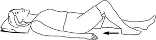 Lying on your back, bend your knee while sliding knee towards you.